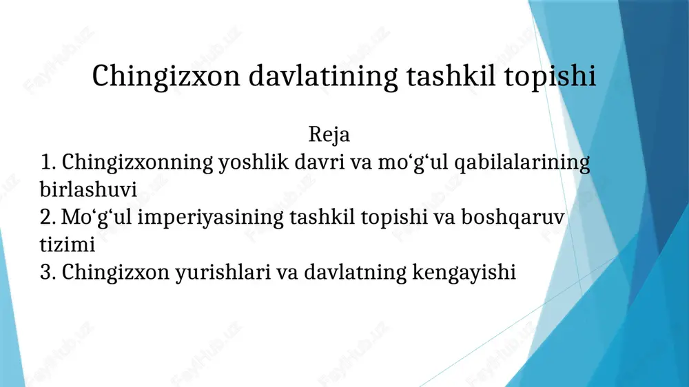 chingizxondavlatiningtashkiltopishi — PPTX