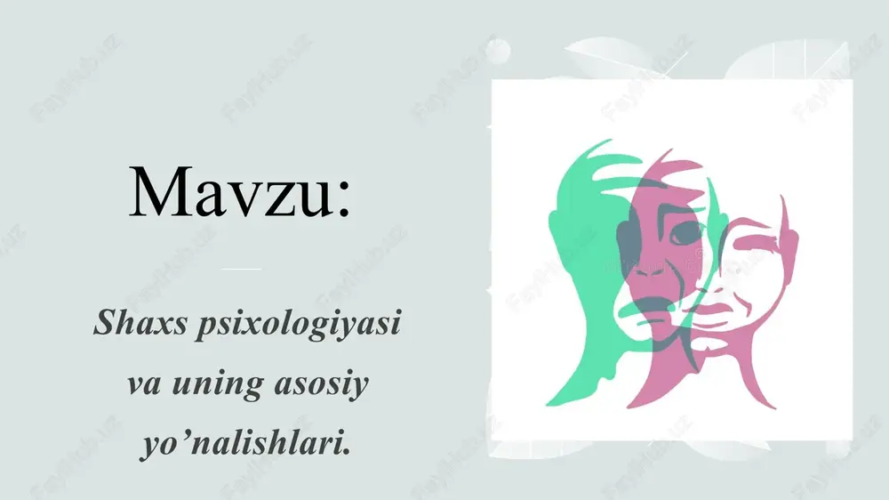 shaxspsixologiyasivauningasosiyyo’nalishlari — PPTX