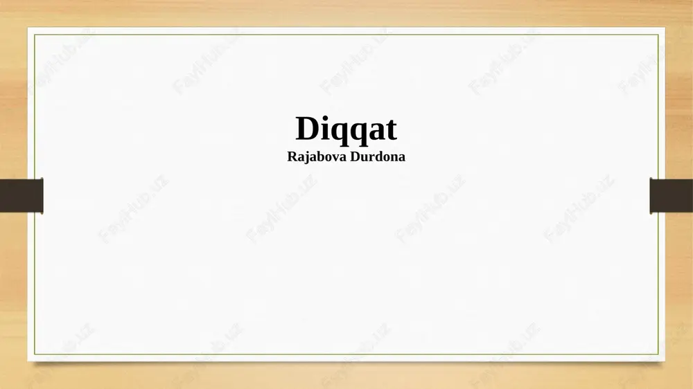 diqqat — PPTX