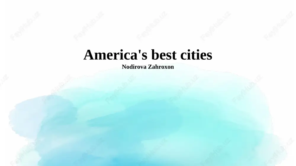 america's best cities — PPTX