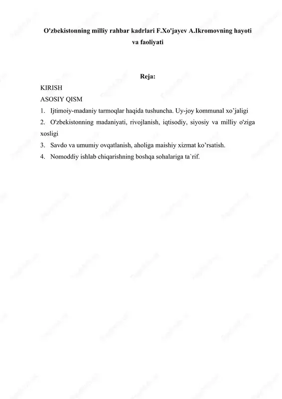 ijtimoiy-madaniy tarmoqlar haqida — DOC