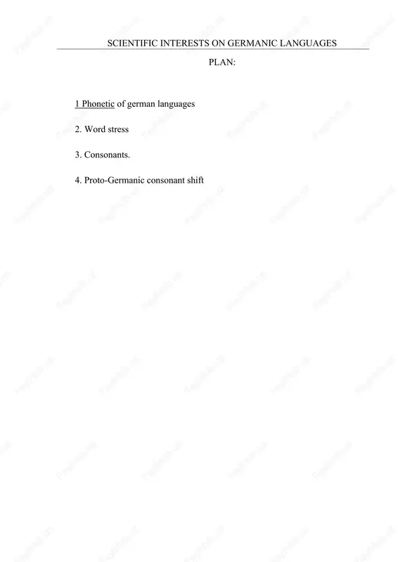 scientific interests on germanic languages — DOC
