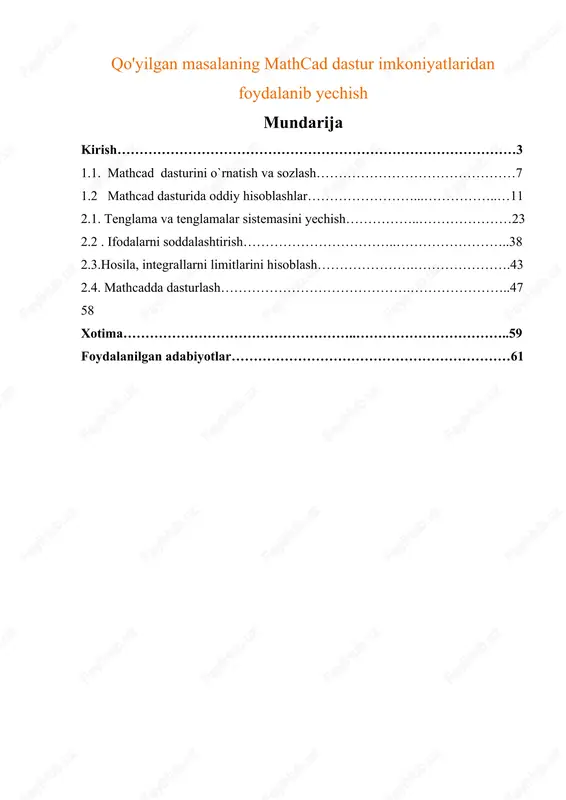 mathcad dasturi — DOCX