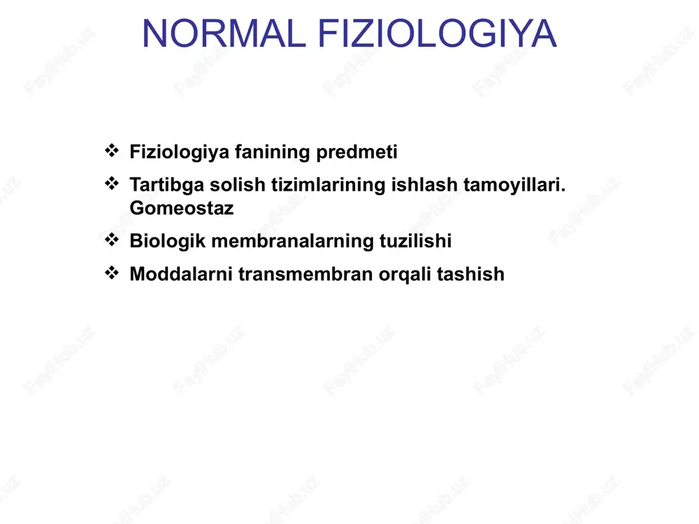 normal fiziologiya — PPTX