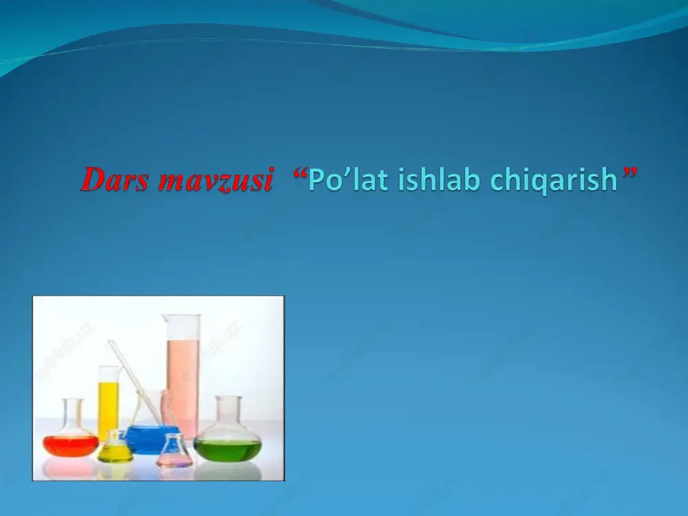 po’lat ishlab chiqarish — PPT