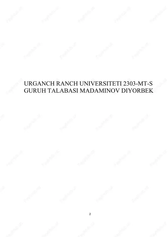 metallarni shtamplash — DOCX