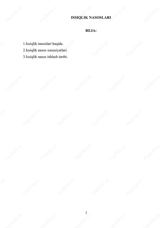 issiqlik nasoslari — DOCX
