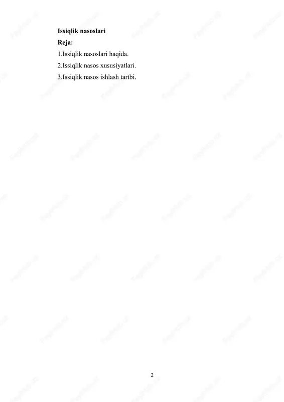 issiqlik nasoslari — DOCX