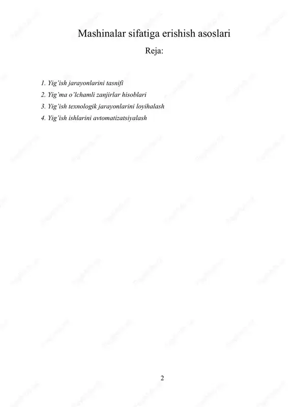 yig’ma o’lchamli zanjirlar hisoblari — DOCX