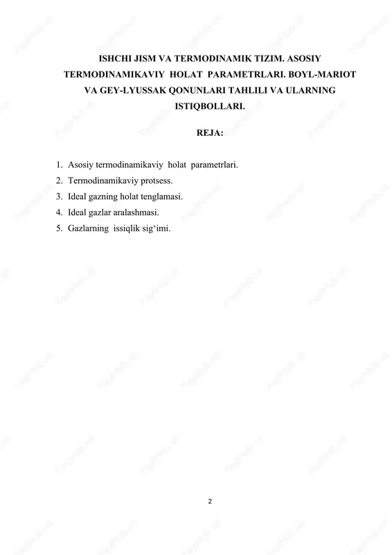 issiqlik texnikasi — DOCX