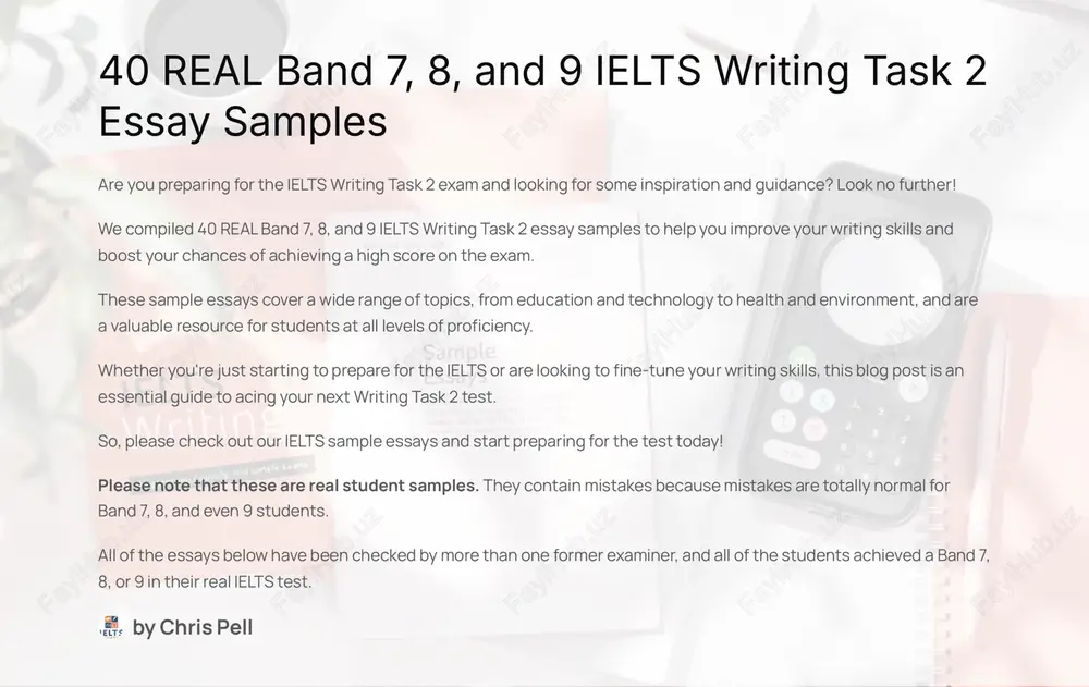 ielts writing task 2 essay samples — PDF