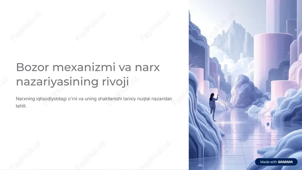 bozor mexanizmi va narx nazariyasi — PDF
