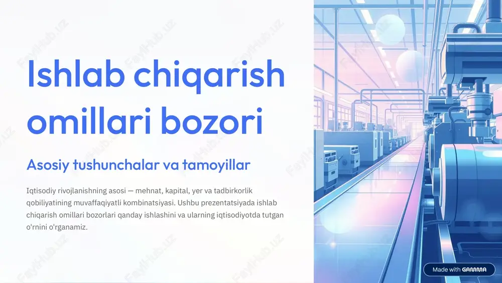 ishlab chiqarish omillari bozorlari — PDF
