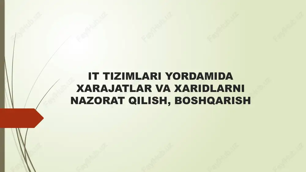 mablagʻlarnisarflash tartib-qoidalari sharhi — PPTX