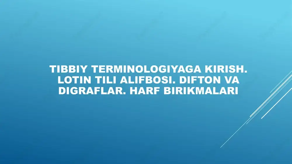 tibbiy terminologiya — PPTX