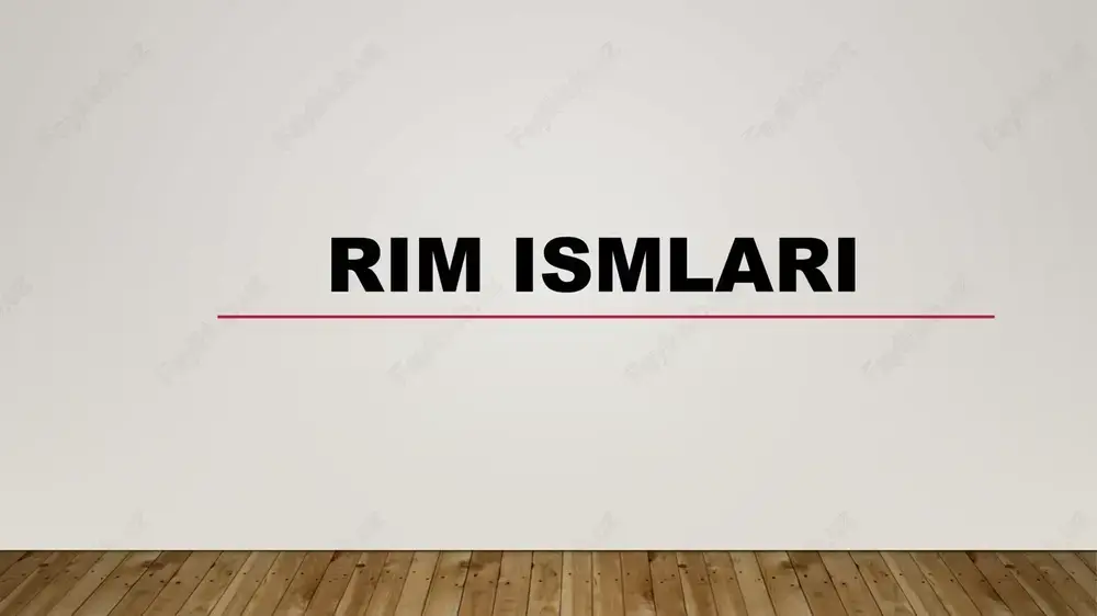 rim ismlari — PPTX