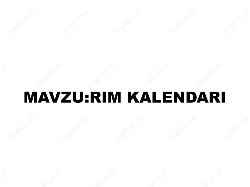 rim kalendari — PPTX