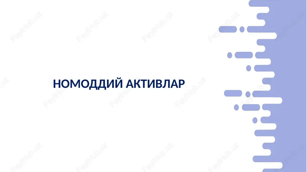 nomoddiy aktivlar — PPTX