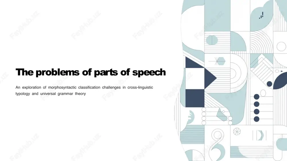 the problems of parts of speech — PPTX