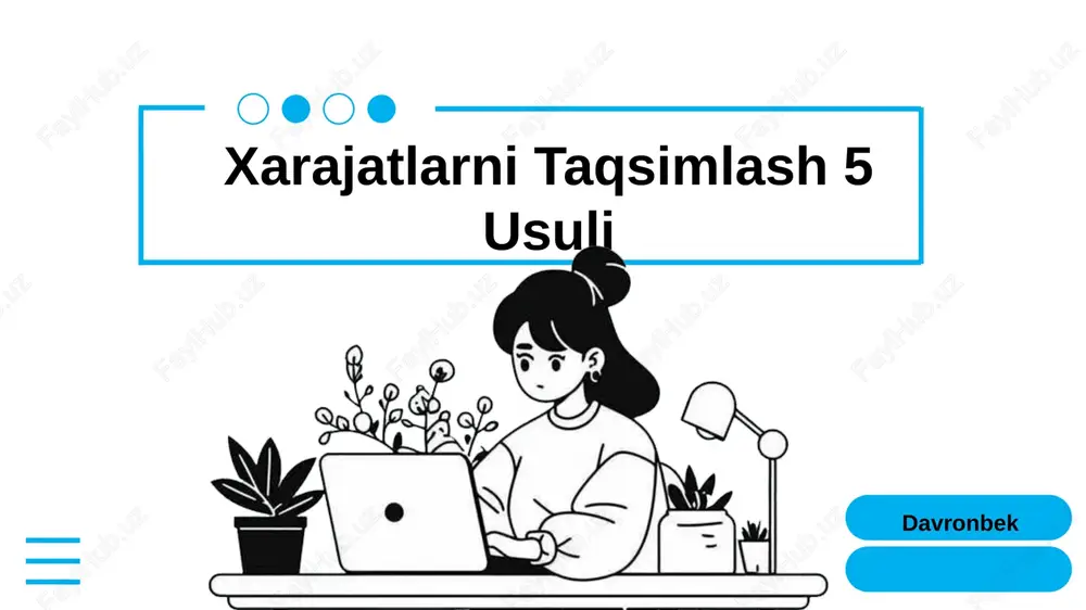 xarajatlarni taqsimlash 5 usuli — PPTX