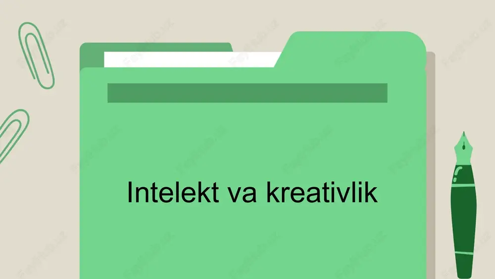 intelekt va kreativlik — PPTX
