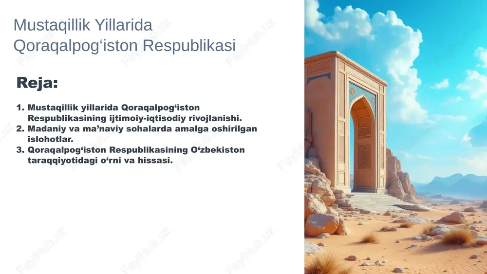qoraqalpog‘iston respublikasi — PPTX