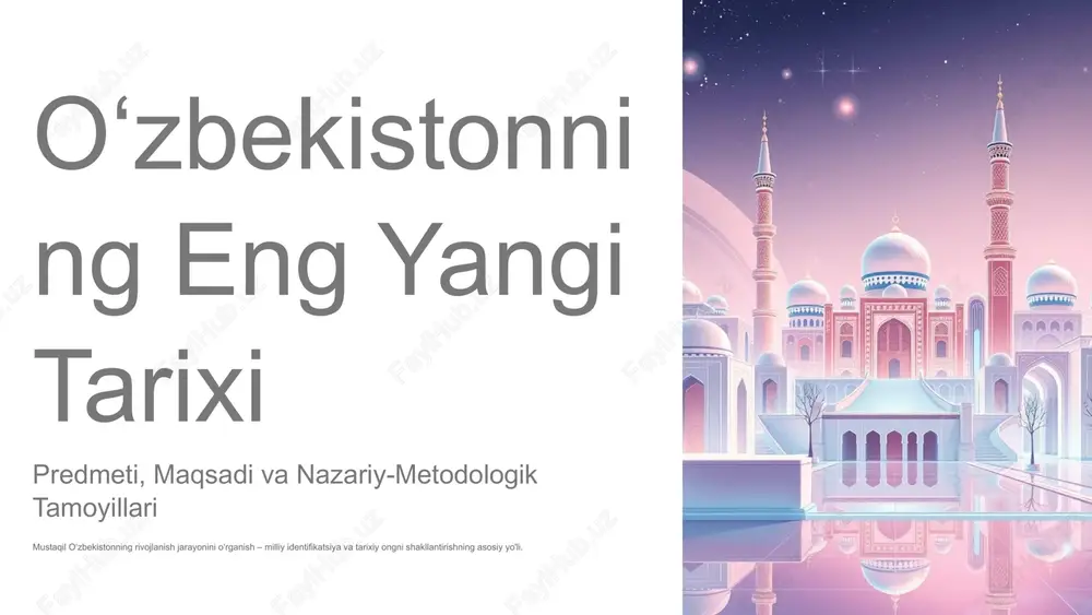 oʻzbekistonning eng yangi tarixi — PPTX