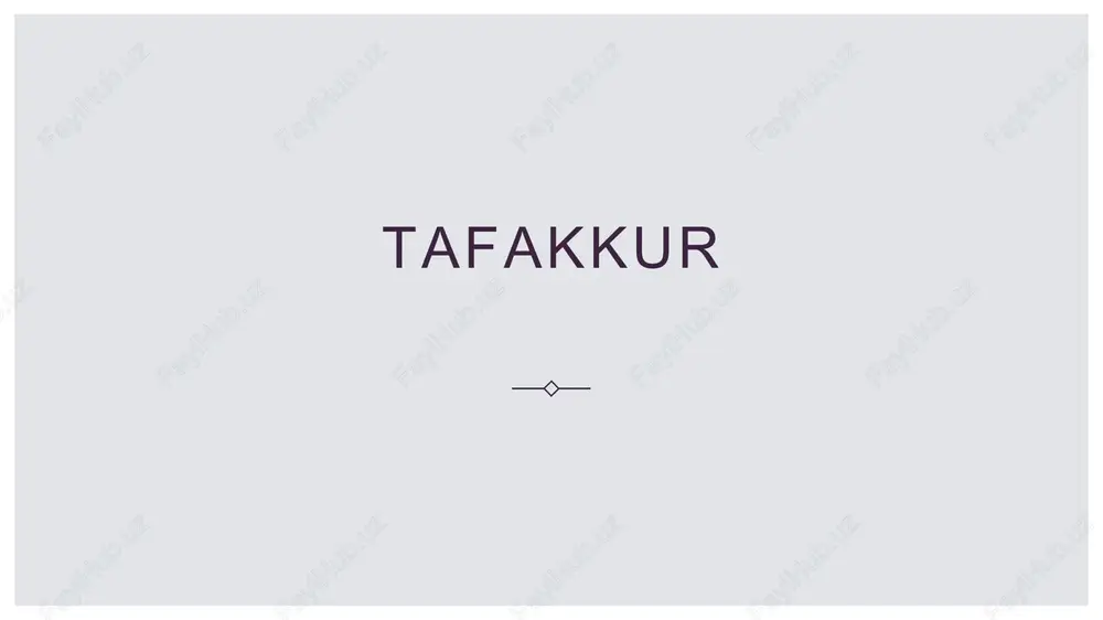 tafakkur — PPTX