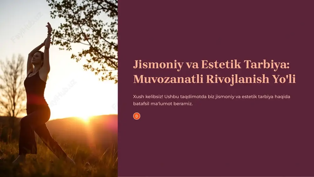 jismoniy va estetik tarbiya — PDF