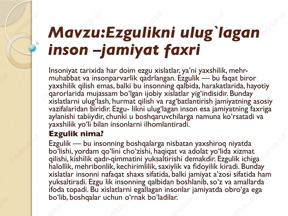 ezgulikniulug`laganinson–jamiyatfaxri — PPTX