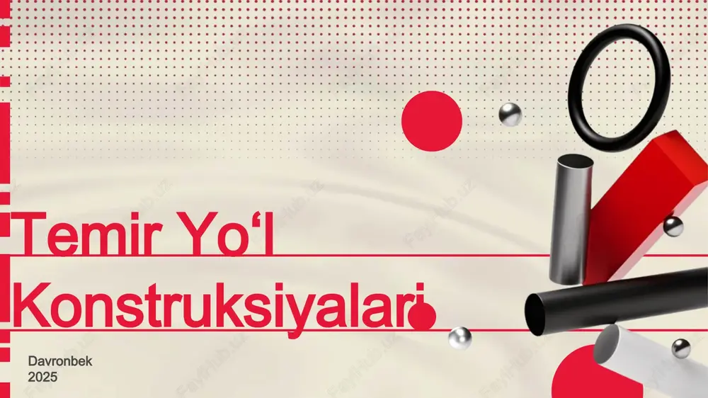 temir yo‘l konstruksiyalari — PPTX
