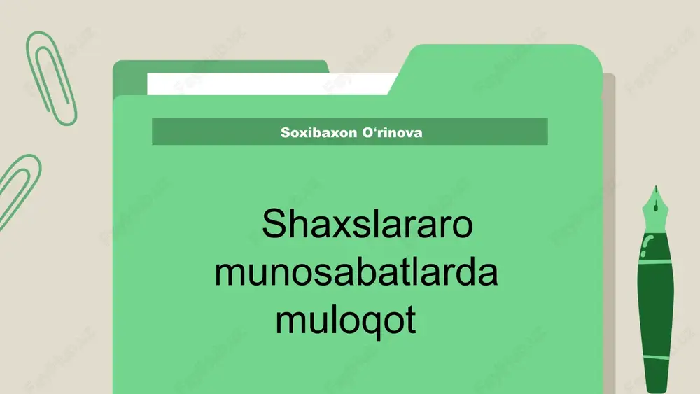 muloqotning asosiy tamoyillari va texnikalari — PPTX