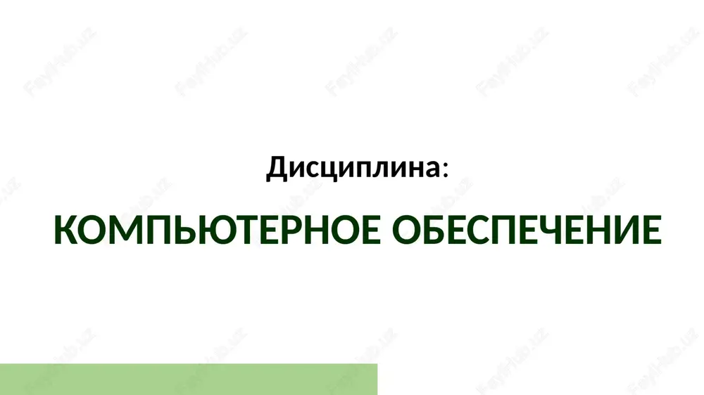 kompyuternoe obespechenie — PPTX