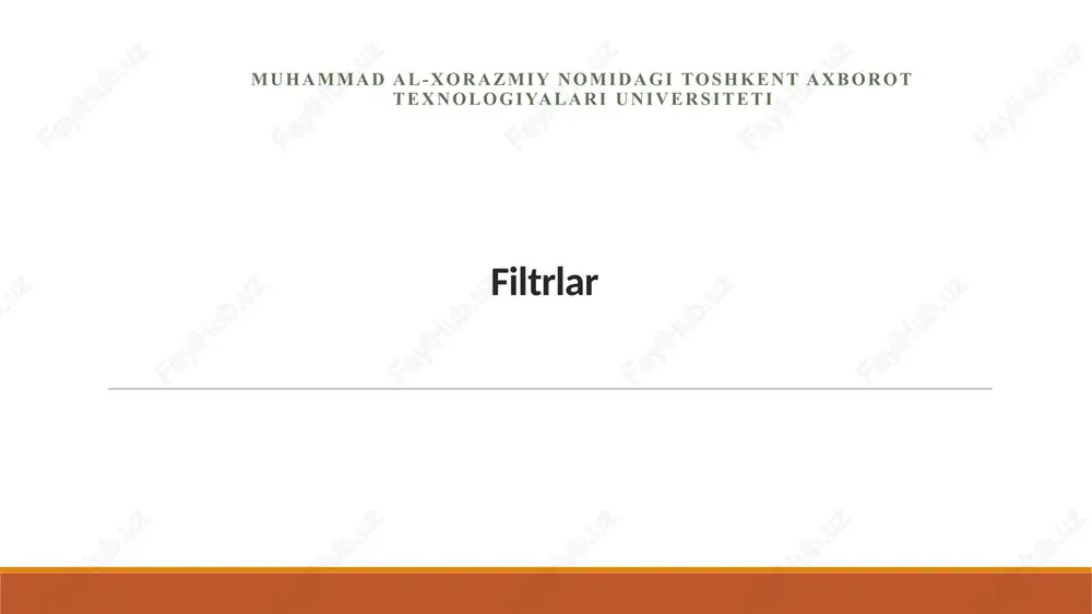 filtrlar — PPTX