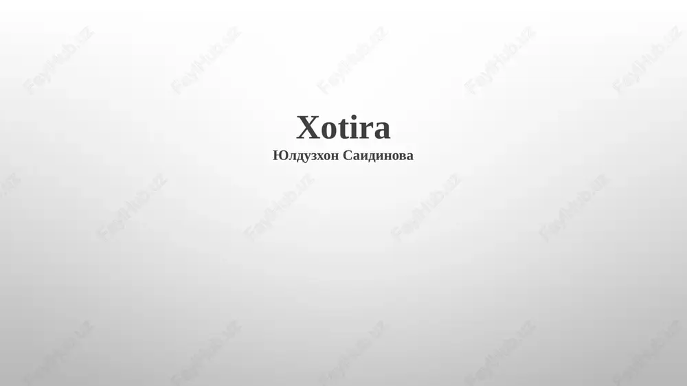 xotira — PPTX