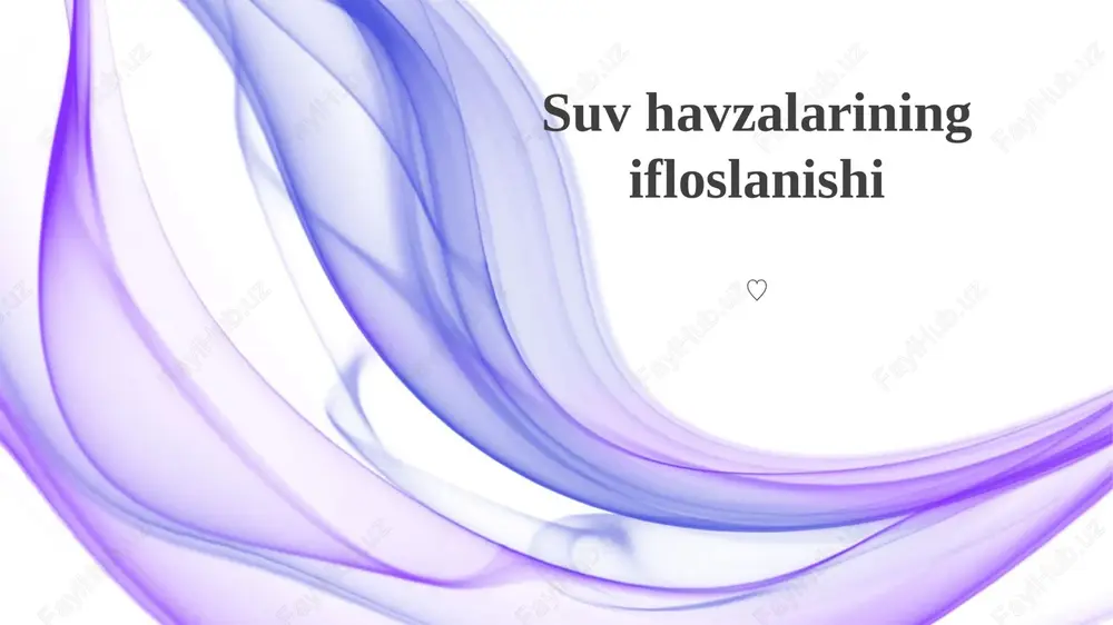 kimyoviy ifloslanish — PPTX