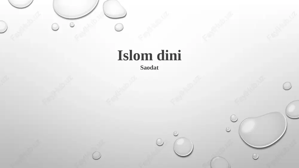 islom dini — PPTX