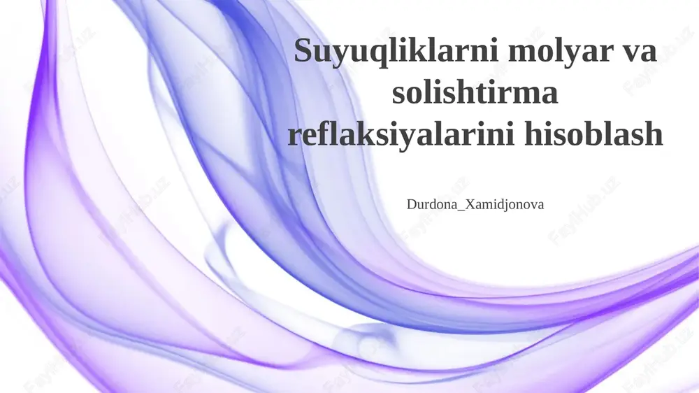 sindirish ko'rsatkichi asoslari — PPTX