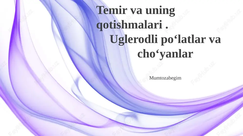 temir va uning qotishmalari — PPTX