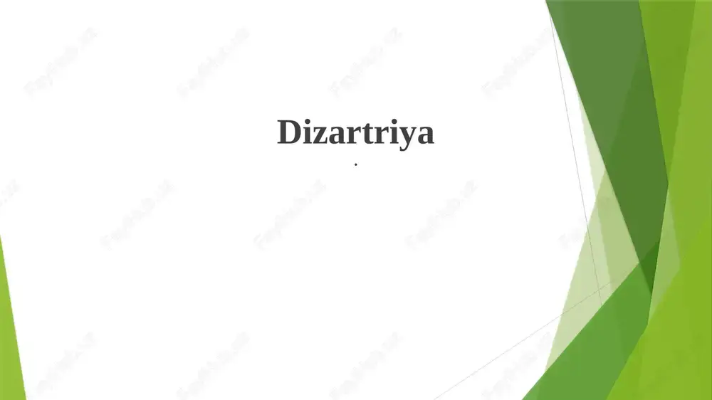 disartriya — PPTX