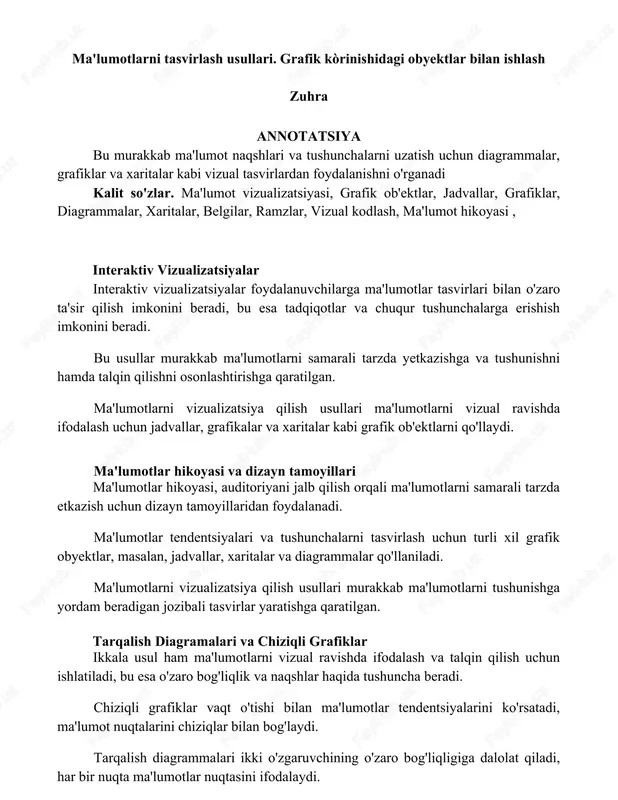 ma'lumotlarni tasvirlash usullari — DOCX