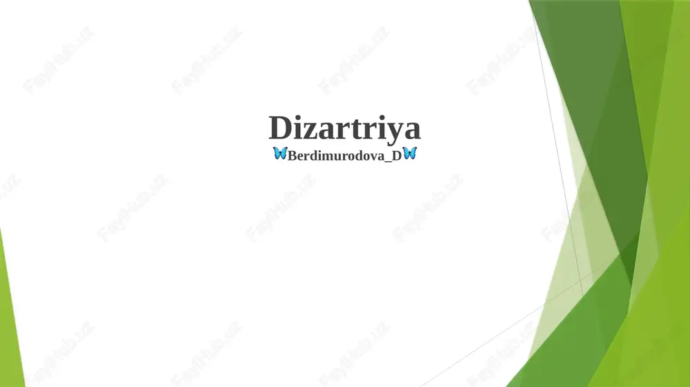 dizartriya — PPTX