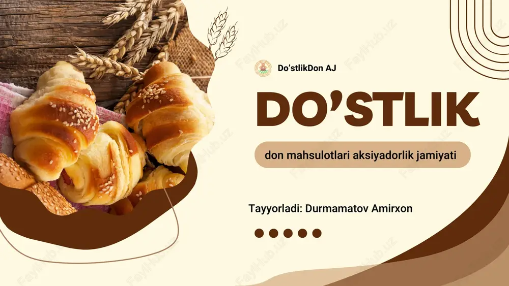 do‘stlik don mahsulotlari aj — PDF