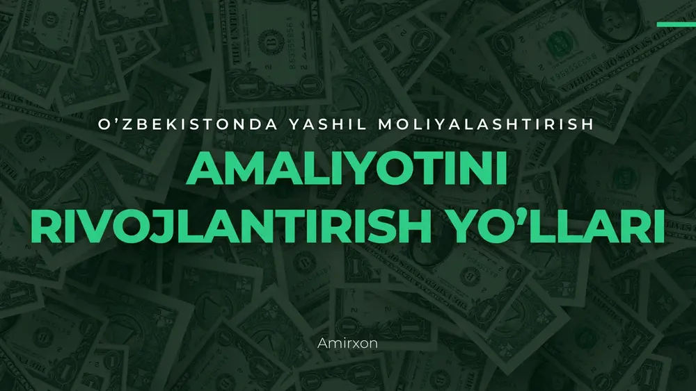 yashil moliyalashtirish — PDF