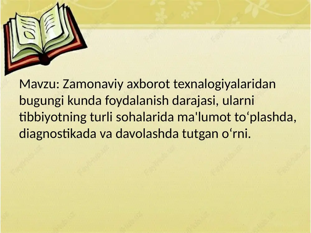 zamonaviy axborot texnalogiyalaridan foydalanish darajasi — PPTX