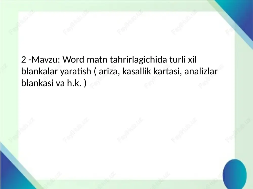 microsoft word — PPTX