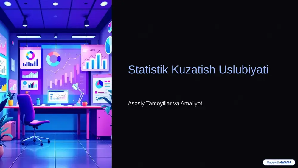 statistik kuzatish uslubiyati — PPTX