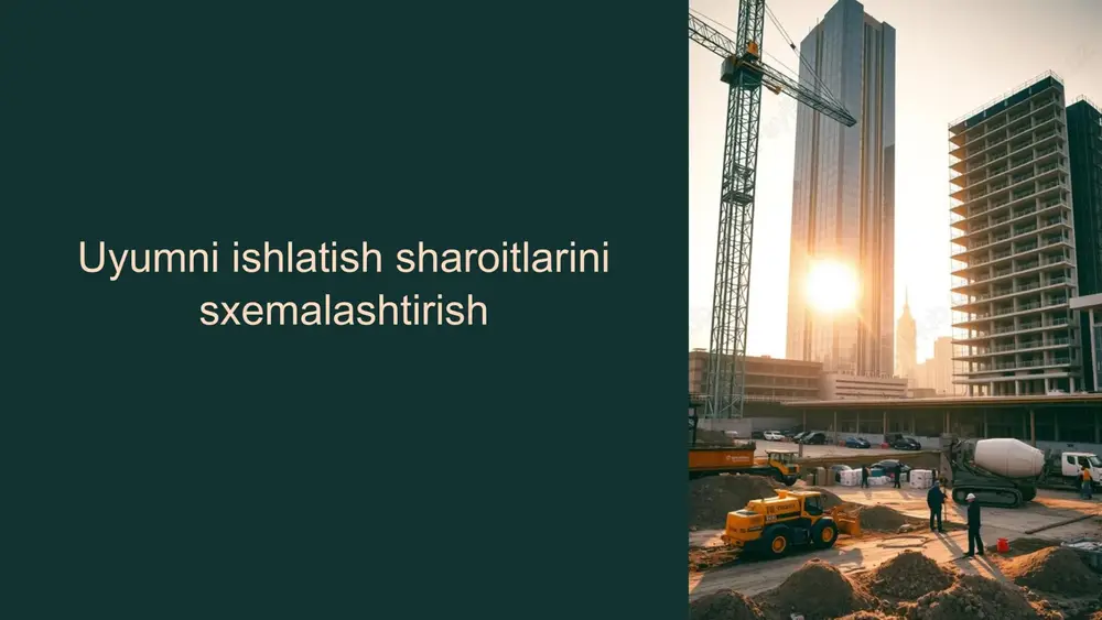 uyumni ishlatish sharoitlarini sxemalashtirish — PPTX