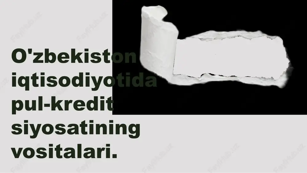 pul-kredit siyosati — PPTX