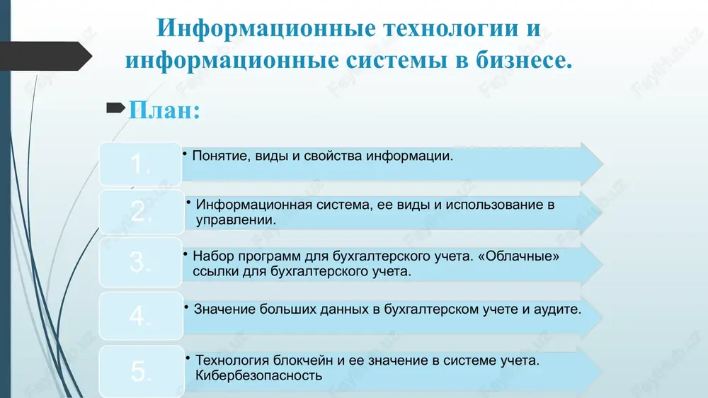 informatsionnie texnologii i informatsionnie sistemi v biznese — PPTX